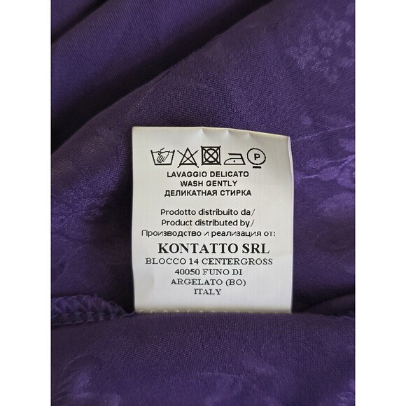 Kontatto Halter Satin Maxi Dress Gown Womens Medium Made In Italy - Picture 9 of 10